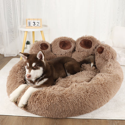 Fluffy Dog Paw Bed